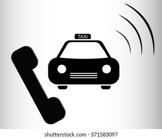 Icon taxi. Vector.