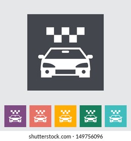 Icon taxi. Vector illustration.