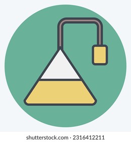 Icon Tea Cone. related to Tea symbol. color mate style. simple design editable. simple illustration. green tea