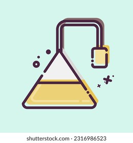 Icon Tea Cone. related to Tea symbol. MBE style. simple design editable. simple illustration. green tea