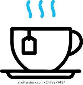Icon of tea cup with tea bag