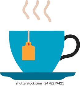 Icon of tea cup with tea bag