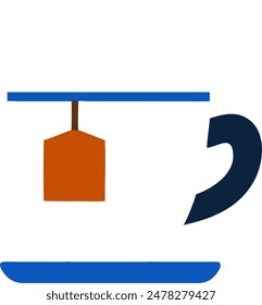 Icon of tea cup with tea bag