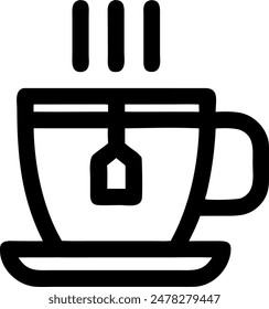 Icon of tea cup with tea bag