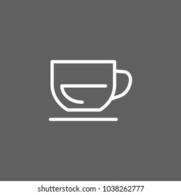 Icon of tea cup. Mug, aromatic beverage, thirsty. Refreshment concept. Can be used for topics like drink, tea party, coffee break