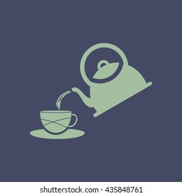 Icon of Tea Kettle. Eps-10.