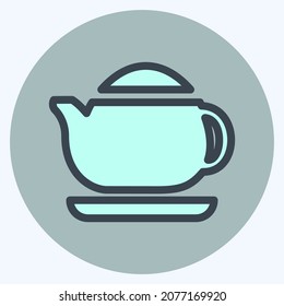Icon Tea Maker - Color Mate Style - Simple illustration, Editable stroke, Design template vector, Good for prints, posters, advertisements, announcements, info graphics, etc.
