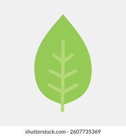 Icon tea. Plant leaves elements. Icon in flat style.