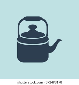Icon of Tea Pot or Kettle. EPS-10.