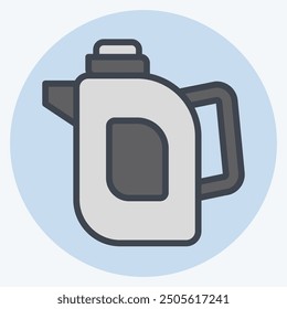 Icon Tea Pot. related to Breakfast symbol. color mate style. simple illustration