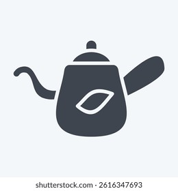 Icon Tea. related to Kazakhstan symbol. glyph style. design editable