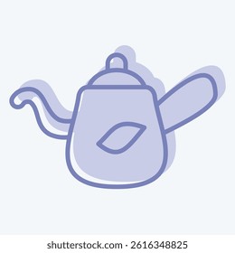 Icon Tea. related to Kazakhstan symbol. two tone style. design editable