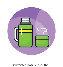 An icon of tea thermos in editable style, ready to use and download