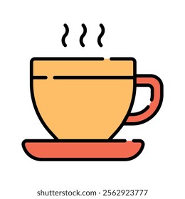 An icon of teacup in modern design style, ready for premium use