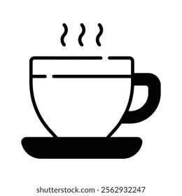 An icon of teacup in modern design style, ready for premium use