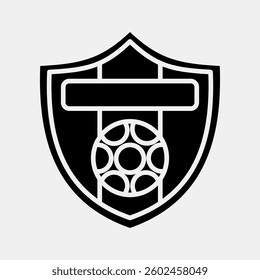 Icon team. Football and soccer elements. Icon in glyph style.