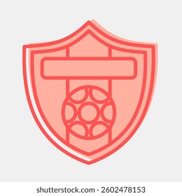 Icon team. Football and soccer elements. Icon in two tone style.