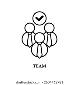 Icon a team, isolated against a clean background.