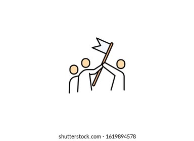 Icon Team Work ,Business,Office,Worker Vector Illustrator Simple Design