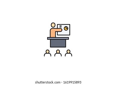 Icon Team Work , Office , Vector Illustrator Simple Design