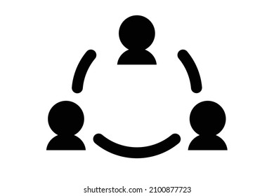 An icon of teamwork. Group and user icons. Vectors.