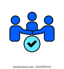 Icon a teamwork, isolated against a clean background.