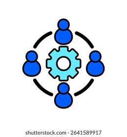 Icon a teamwork, isolated against a clean background.