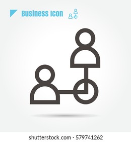 icon Teamwork Man Style is flat symbol vector illustration design on white background. Business