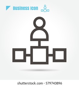 icon Teamwork Man Style is flat symbol vector illustration design on white background. Business