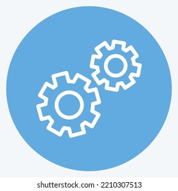 Icon Teamwork. suitable for Startup symbol. blue eyes style. simple design editable. design template vector. simple illustration