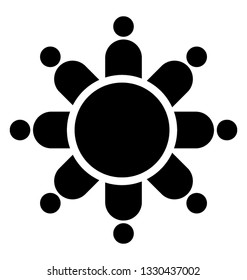 Icon of teamwork symbol 