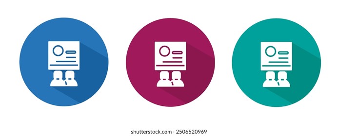 Icon for teamwork vector illustration in flat.