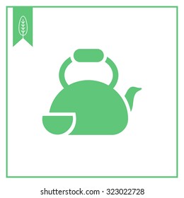 Icon of teapot with cup