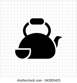 Icon of teapot with cup