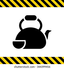 Icon of teapot with cup