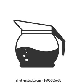 Icon of a teapot or jug. Vector stock illustration. Simple flat design isolated on white background
