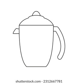 The icon of a teapot-coffee pot on a white background. Vector image.