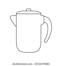 The icon of a teapot-coffee pot on a white background. Vector image.