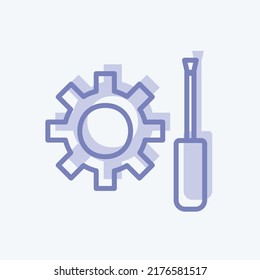 Icon Technical Services. suitable for digital web symbol. two tone style. simple design editable. design template vector. simple symbol illustration