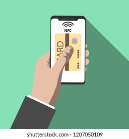 Icon technology NFC. Icon payment using NFC
