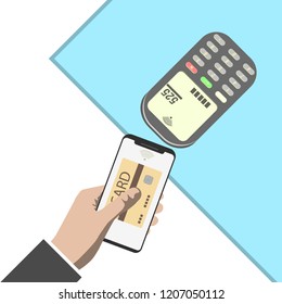 Icon technology NFC. Icon payment using NFC.