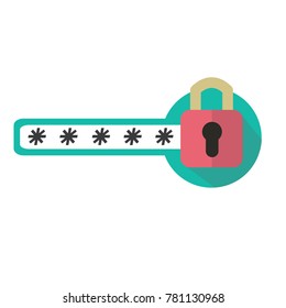 icon and Technology  - Password vector illustration isolated on white background