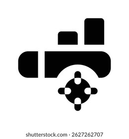 icon technology search with style glyph
