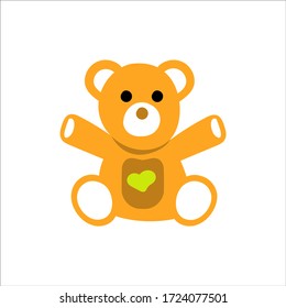 Icon of a teddy bear. Funny image of children.