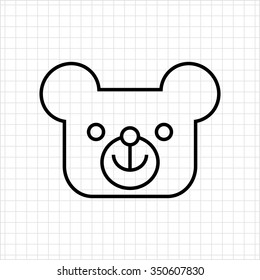 Icon of teddy bear head