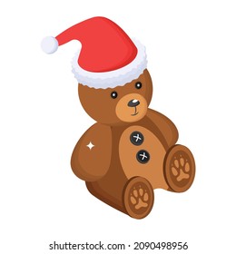 An icon of teddy bear in isometric design 