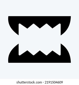 Icon Teeth. suitable for Halloween symbol. glyph style. simple design editable. design template vector. simple illustration