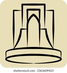 Icon Tehran. related to Capital symbol. hand drawn style. simple design editable. simple illustration