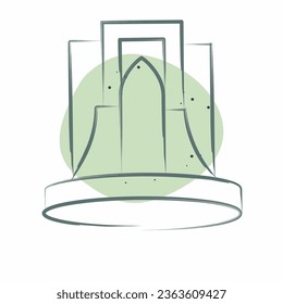 Icon Tehran. related to Capital symbol. Color Spot Style. simple design editable. simple illustration