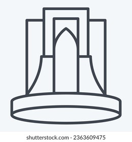 Icon Tehran. related to Capital symbol. line style. simple design editable. simple illustration